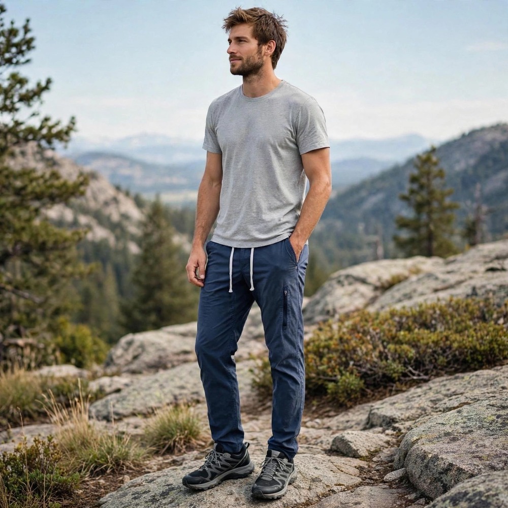 Vuori Mens Ripstop Climber Pants Navy Blue Elastic Waist Stretch Trousers 30x30